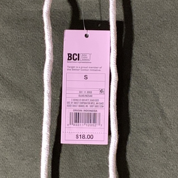 Juniors Wild Fable Green Long Sleeve Hooded Crop Top Sweatshirt Hoodie Pullover - Picture 4 of 6